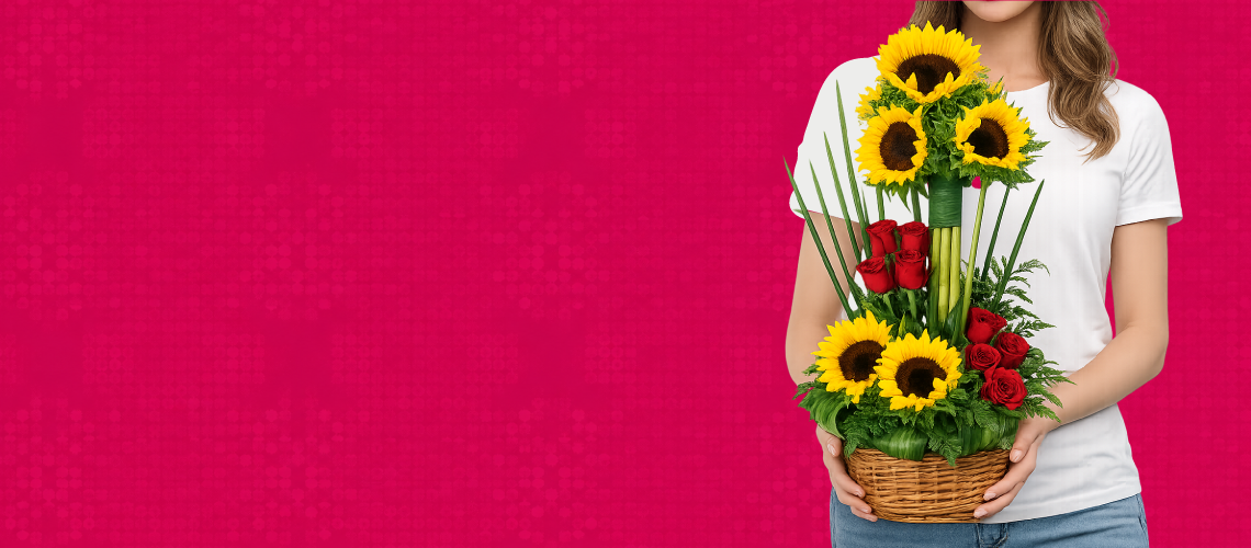 Arreglo de girasoles Flores Bellas