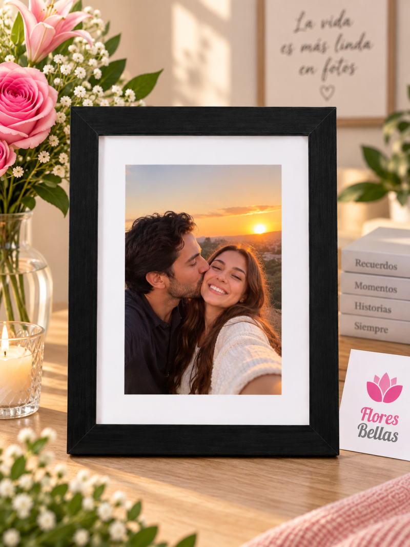 Foto Personalizada en Marco Negro.