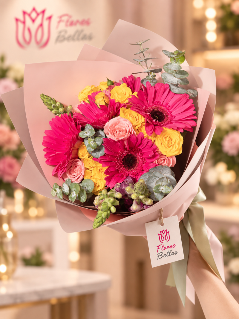 Ramo de Gerberas y Rosas