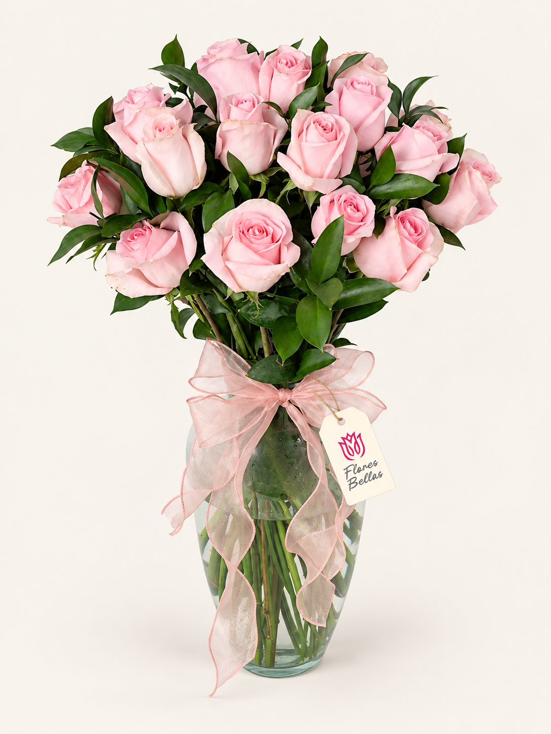 24 Rosas Rosa Claro